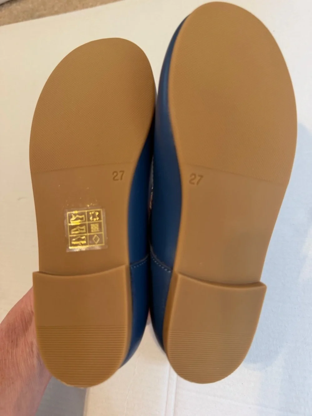La Coqueta Cobalt Blue Leather T-Bar Mary Jane Shoes EU 27 US 10